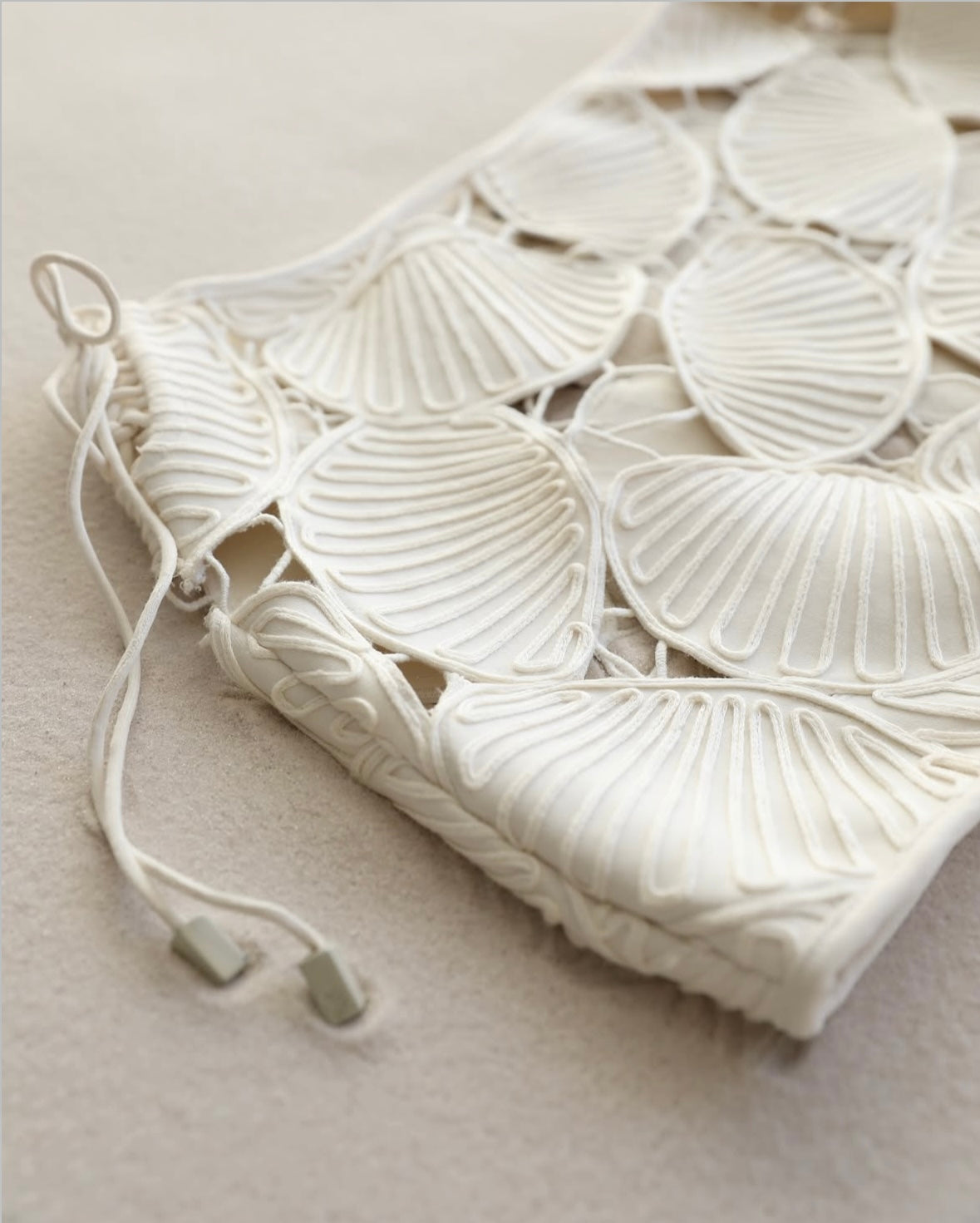 Embroidered Shell Mini Skirt