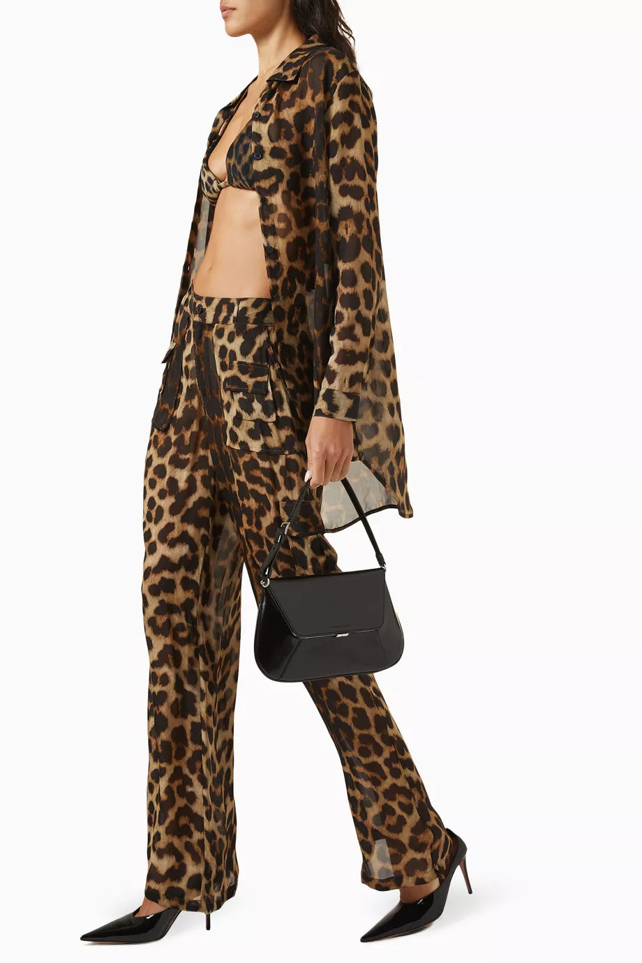 LEOPARD CARGO PANTS