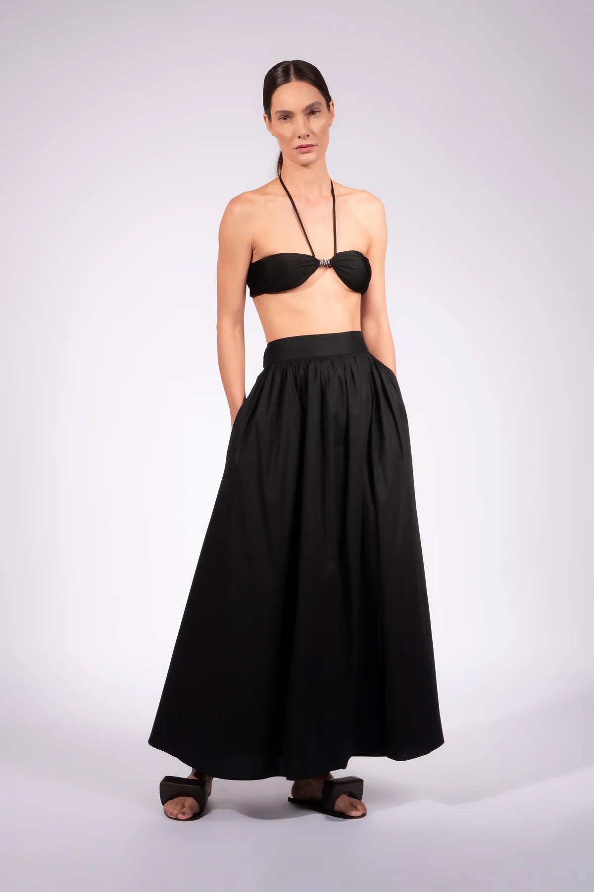 Solid Maxi Skirt
