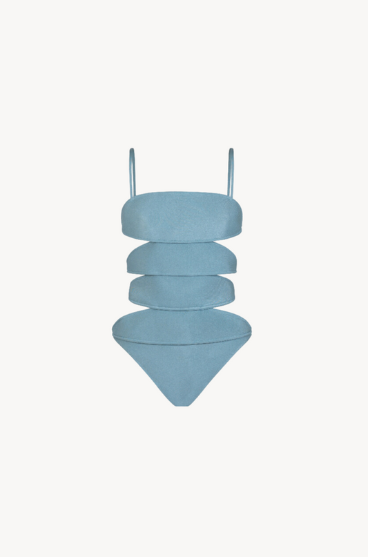 Vintage Orchid Solid Cut-Out Swimsuit