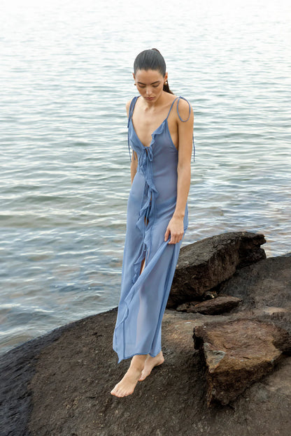 Bias Ruffle Cover-Up