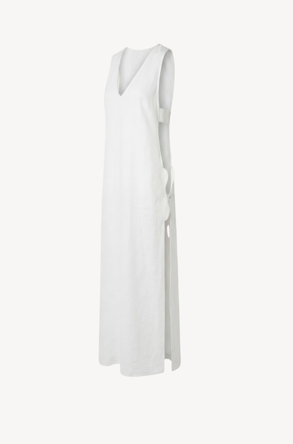 Petal-Appliqué Maxi Dress