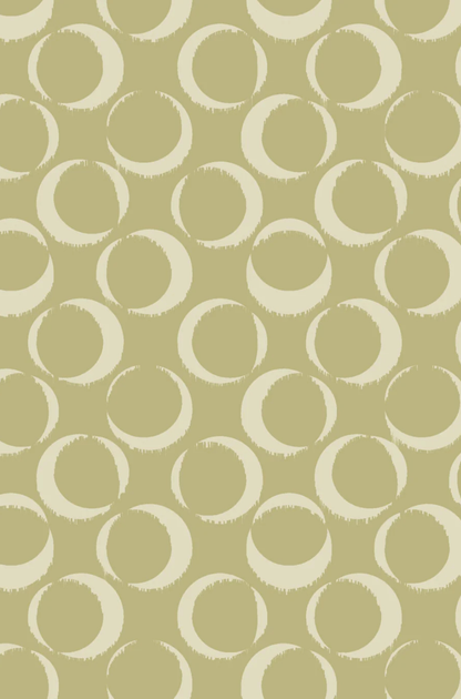 Ring Green Print Scarf by Ostra — luxury green printed silk scarf accessory