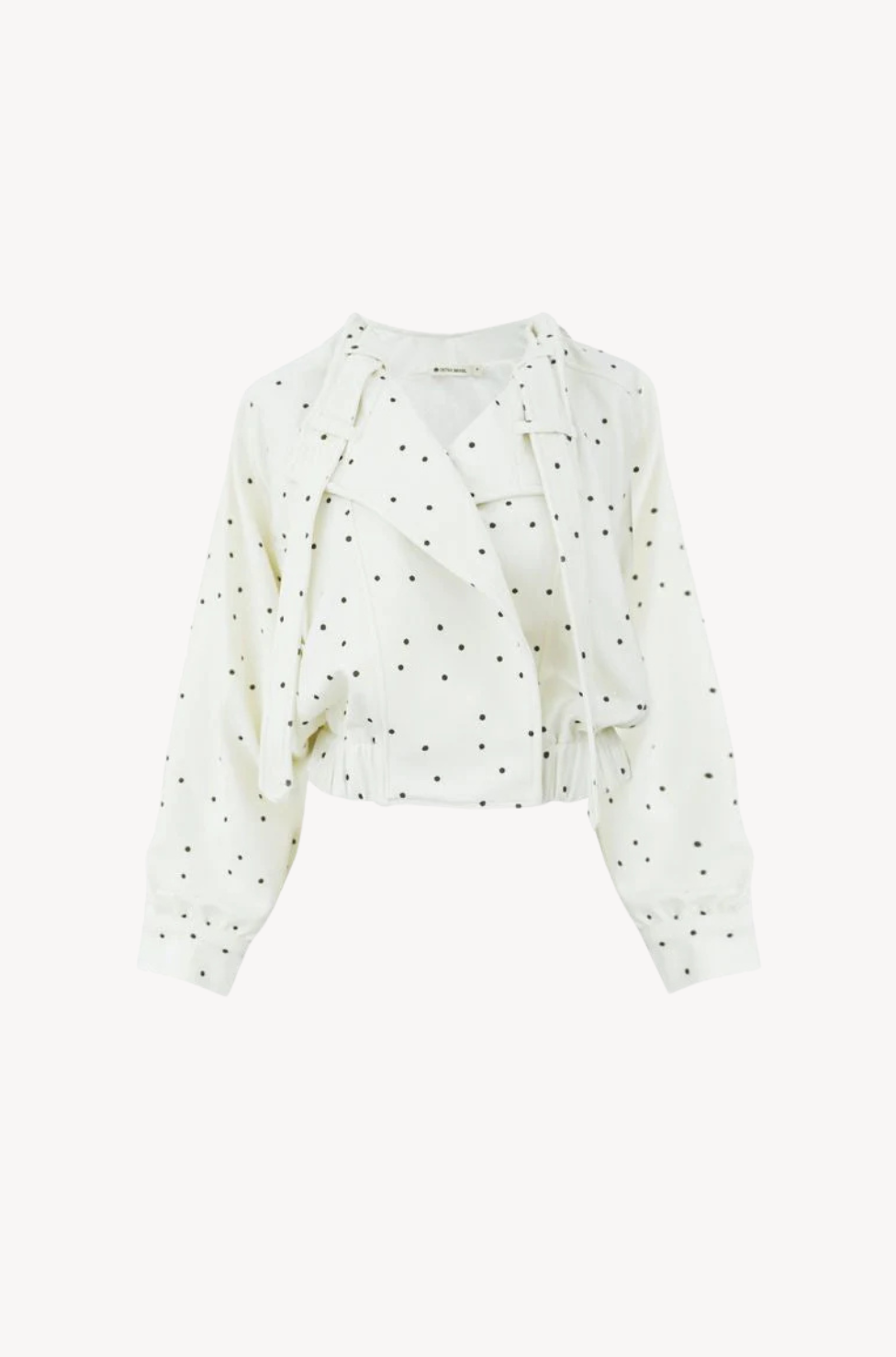 Polka Dot Jacket by Ostra — playful polka dot resort jacket with modern cut