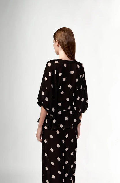 Polka Dots Front-Tie Top