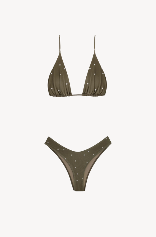 Triangle Polka Dot Bikini Set