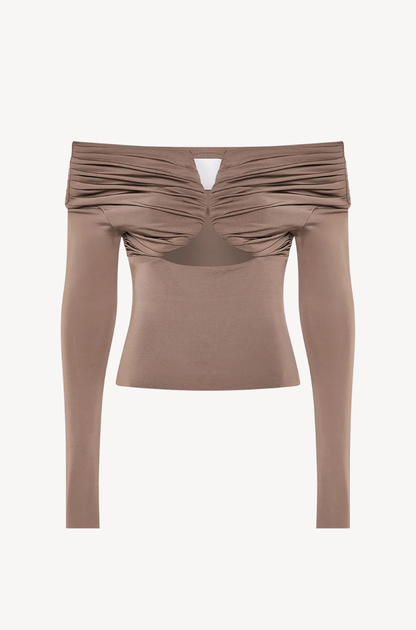 Axel Top by Paris Georgia — designer crop top with modern Australian elegance