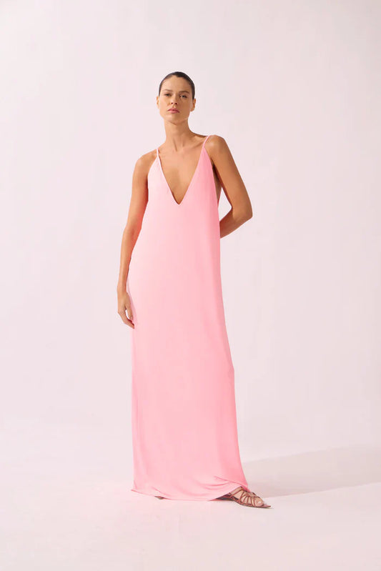 Low Back Draped Maxi Dress