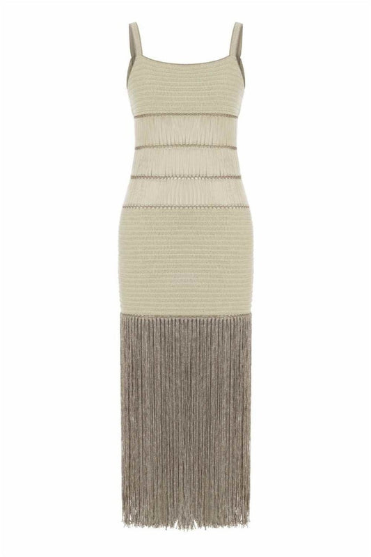 Bonbon Fringe Maxi Dress