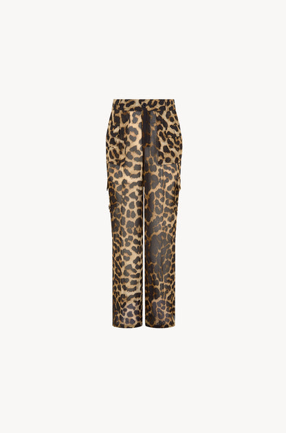 LEOPARD CARGO PANTS