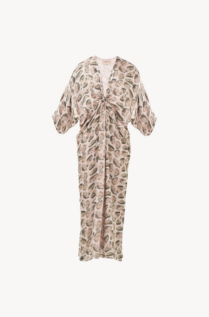 OYSTERS LONG KAFTAN WITH KNOT