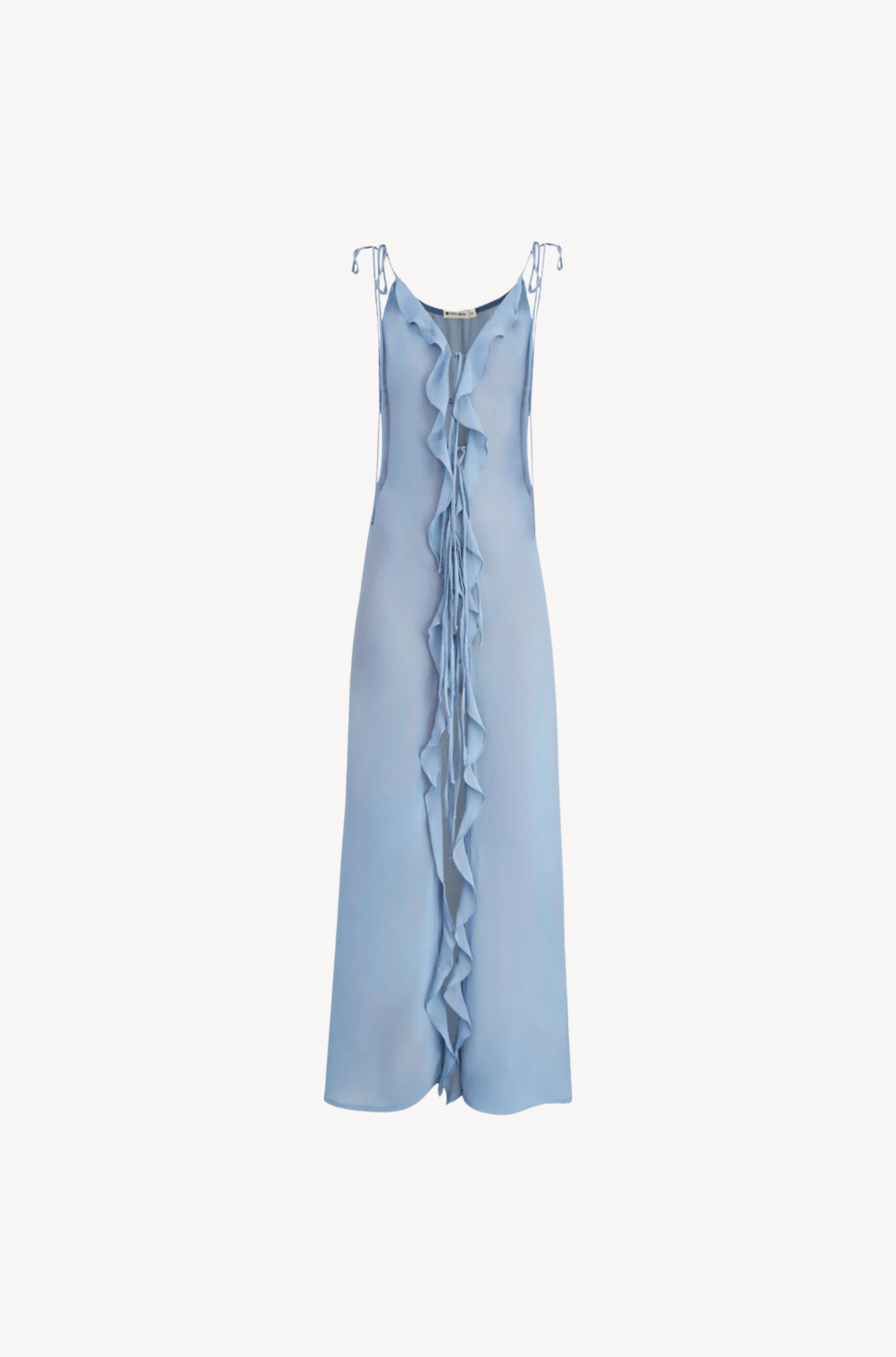 Bias Ruffle Cover-Up by Ostra — luxury ruffle beach cover-up dress from Brazil