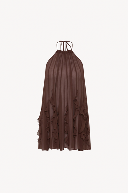 Jellyfish Ruffle Mini Dress by Maggie Marylin — vibrant ruffle mini dress with jellyfish print