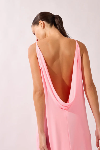 Low Back Draped Maxi Dress