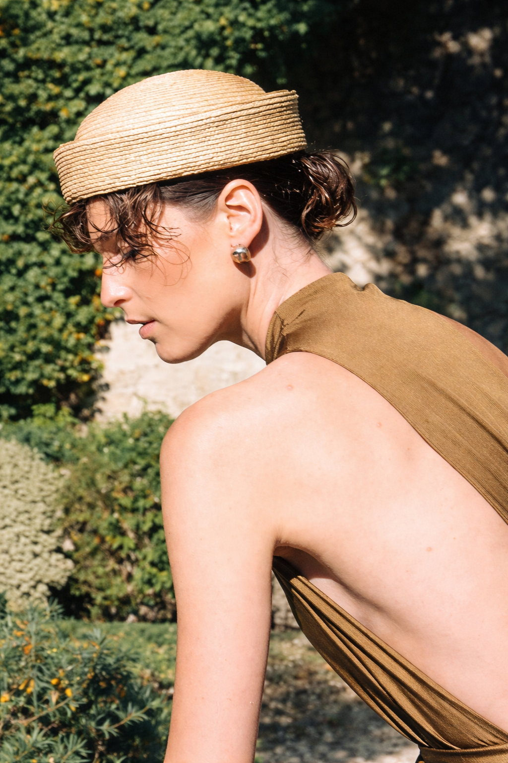 Straw Pillbox Hat