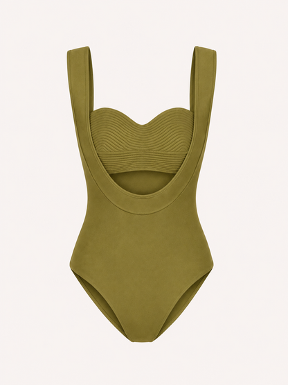 Scallop One Piece Swimsuit