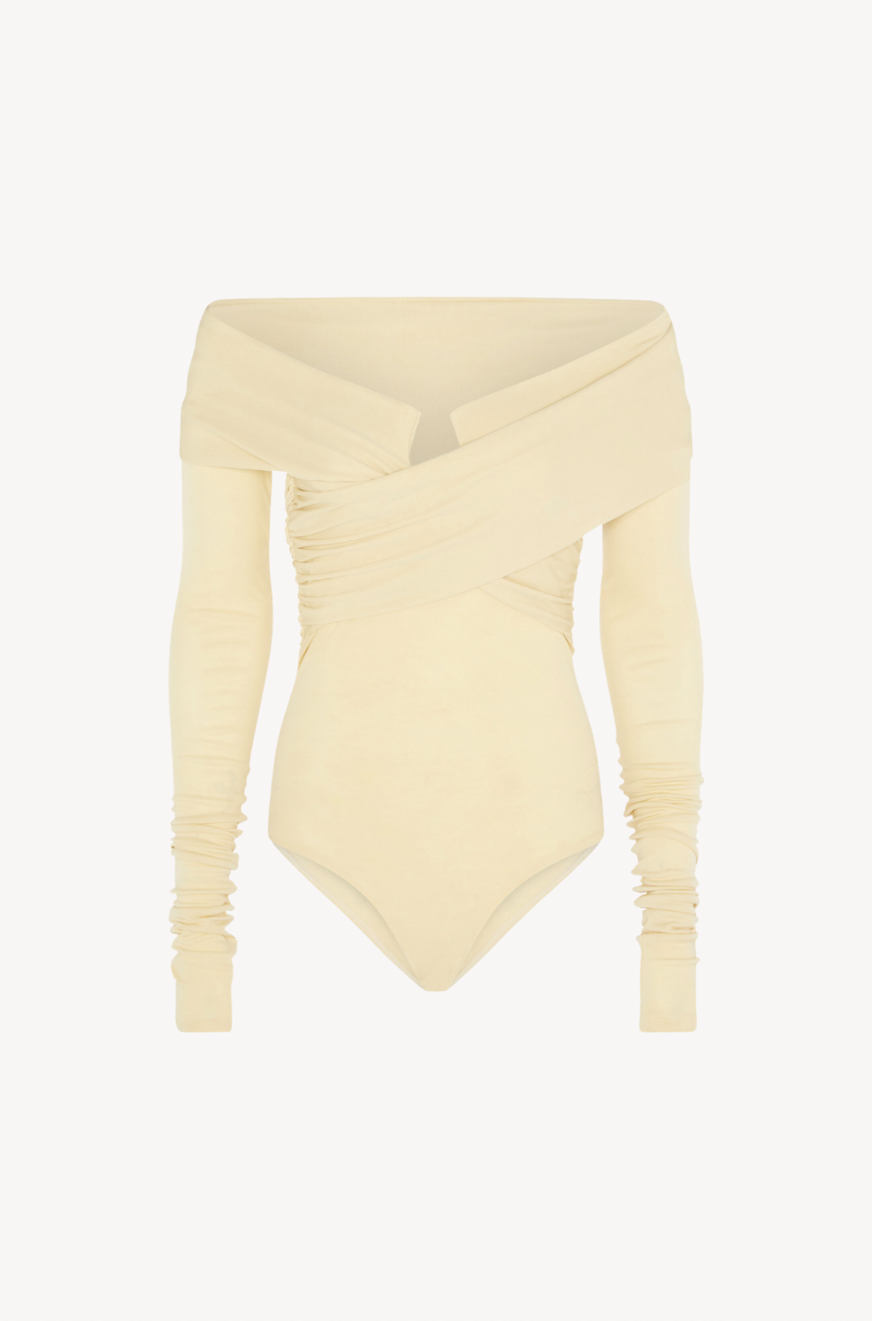 Otto Bodysuit by Paris Georgia — luxury bodysuit with sculpted neckline and clean lines