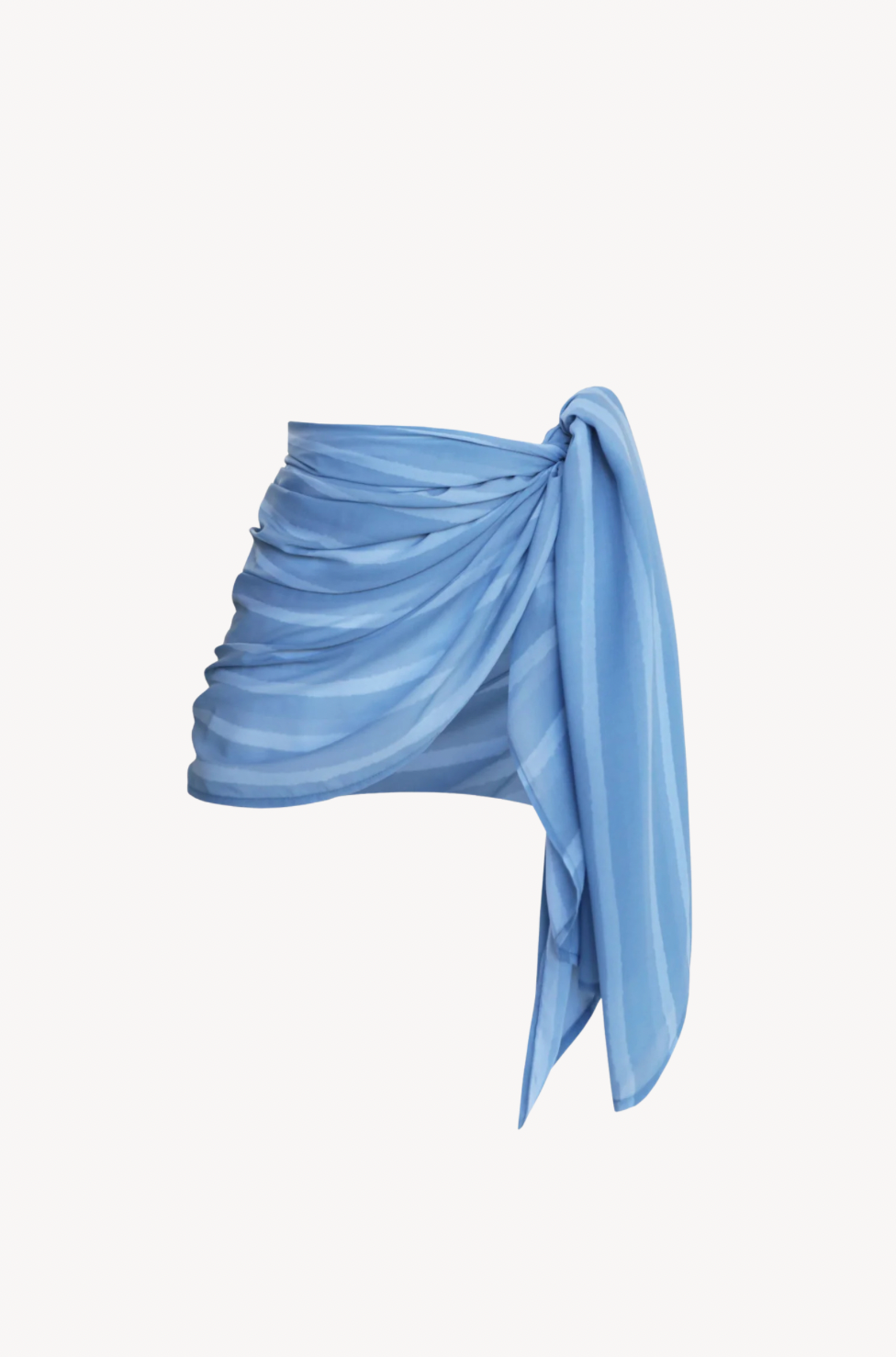 Blue Striped Sarong by Ostra — luxury blue striped silk sarong wrap