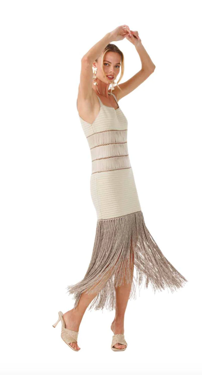 Bonbon Fringe Maxi Dress