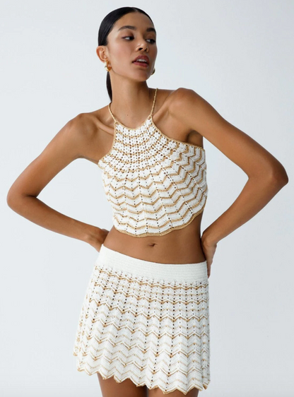 Regina Crochet Halter Top