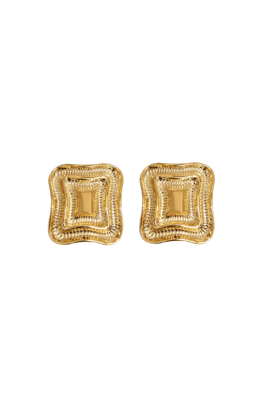 Wave Earrings - Gold