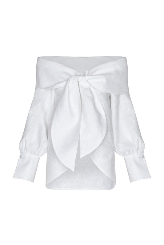 Manuela Knotted Linen Shirt